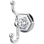 Top Knobs Edwardian Bath Double Robe Hook Polished Chrome