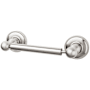 Top Knobs Edwardian Bath Toilet Paper Holder with Beaded Backplate Brushed Satin Nickel