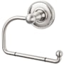 Top Knobs Edwardian Bath Tissue Hook Beaded Backplate Brushed Satin Nickel