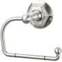 Top Knobs Edwardian Bath Tissue Hook Hex Backplate Brushed Satin Nickel