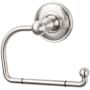 Top Knobs Edwardian Bath Tissue Hook Plain Backplate Brushed Satin Nickel