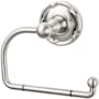Top Knobs Edwardian Bath Tissue Hook Ribbon Backplate Brushed Satin Nickel