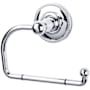 Top Knobs Edwardian Bath Tissue Hook Beaded Backplate Polished Chrome