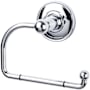 Top Knobs Edwardian Bath Tissue Hook Plain Backplate Polished Chrome