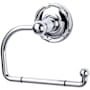 Top Knobs Edwardian Bath Tissue Hook Ribbon Backplate Polished Chrome