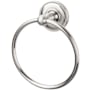 Top Knobs Edwardian Bath Towel Ring Beaded Backplate Brushed Satin Nickel