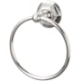 Top Knobs Edwardian Bath Towel Ring Hex Backplate Brushed Satin Nickel