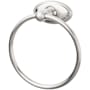 Top Knobs Edwardian Bath Towel Ring Oval Backplate Brushed Satin Nickel
