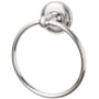 Top Knobs Edwardian Bath Towel Ring Plain Backplate Brushed Satin Nickel