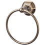 Top Knobs Edwardian Bath Towel Ring Hex Backplate German Bronze