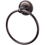 Top Knobs Edwardian Bath Towel Ring Beaded Backplate Oil Rubbed Bronze