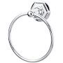Top Knobs Edwardian Bath Towel Ring Hex Backplate Polished Chrome