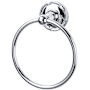 Top Knobs Edwardian Bath Towel Ring Ribbon Backplate Polished Chrome