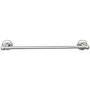 Top Knobs Edwardian Bath 18 Inch Single Towel Bar Beaded Backplate Brushed Satin Nickel