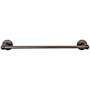 Top Knobs Edwardian Bath 18 Inch Single Towel Bar Beaded Backplate Oil Rubbed Bronze