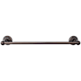 Top Knobs Edwardian Bath 18 Inch Single Towel Bar Hex Backplate Oil Rubbed Bronze