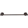 Top Knobs Edwardian Bath 18 Inch Single Towel Bar Plain Backplate Oil Rubbed Bronze