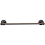 Top Knobs Edwardian Bath 18 Inch Single Towel Bar Ribbon Backplate Oil Rubbed Bronze