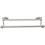 Top Knobs Edwardian Bath 18 Inch Double Towel Bar Oval Backplate Antique Pewter