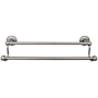 Top Knobs Edwardian Bath 18 Inch Double Towel Bar Plain Backplate Antique Pewter