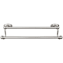 Top Knobs Edwardian Bath 18 Inch Double Towel Bar Oval Backplate Brushed Satin Nickel