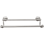 Top Knobs Edwardian Bath 18 Inch Double Towel Bar Plain Backplate Brushed Satin Nickel