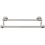 Top Knobs Edwardian Bath 18 Inch Double Towel Bar Rope Backplate Brushed Satin Nickel