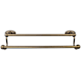 Top Knobs Edwardian Bath 18 Inch Double Towel Bar Oval Backplate German Bronze