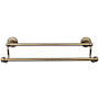 Top Knobs Edwardian Bath 18 Inch Double Towel Bar Plain Backplate German Bronze