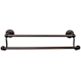 Top Knobs Edwardian Bath 18 Inch Double Towel Bar Rope Backplate Oil Rubbed Bronze