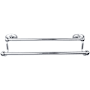 Top Knobs Edwardian Bath 18 Inch Double Towel Bar Oval Backplate Polished Chrome
