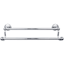 Top Knobs Edwardian Bath 18 Inch Double Towel Bar Plain Backplate Polished Chrome
