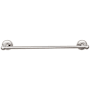 Top Knobs Edwardian Bath 24 Inch Single Towel Bar Beaded Backplate Brushed Satin Nickel