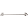 Top Knobs Edwardian Bath 24 Inch Single Towel Bar Hex Backplate Brushed Satin Nickel