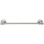 Top Knobs Edwardian Bath 24 Inch Single Towel Bar Ribbon Backplate Brushed Satin Nickel