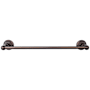 Top Knobs Edwardian Bath 24 Inch Single Towel Bar Hex Backplate Oil Rubbed Bronze