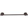 Top Knobs Edwardian Bath 24 Inch Single Towel Bar Ribbon Backplate Oil Rubbed Bronze