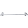 Top Knobs Edwardian Bath 24 Inch Single Towel Bar Hex Backplate Polished Chrome