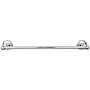 Top Knobs Edwardian Bath 24 Inch Single Towel Bar Ribbon Backplate Polished Chrome