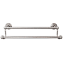 Top Knobs Edwardian Bath 24 Inch Double Towel Bar Hex Backplate Antique Pewter