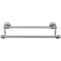 Top Knobs Edwardian Bath 24 Inch Double Towel Bar Plain Backplate Antique Pewter