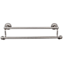 Top Knobs Edwardian Bath 24 Inch Double Towel Bar Rope Backplate Antique Pewter