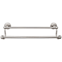 Top Knobs Edwardian Bath 24 Inch Double Towel Bar Rope Backplate Brushed Satin Nickel