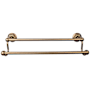 Top Knobs Edwardian Bath 24 Inch Double Towel Bar Hex Backplate German Bronze