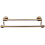 Top Knobs Edwardian Bath 24 Inch Double Towel Bar Plain Backplate German Bronze