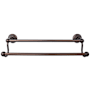 Top Knobs Edwardian Bath 24 Inch Double Towel Bar Hex Backplate Oil Rubbed Bronze