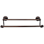 Top Knobs Edwardian Bath 24 Inch Double Towel Bar Rope Backplate Oil Rubbed Bronze