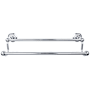 Top Knobs Edwardian Bath 24 Inch Double Towel Bar Hex Backplate Polished Chrome