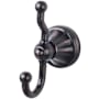 Top Knobs Hudson Bath Double Robe Hook Tuscan Bronze