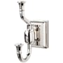 Top Knobs Stratton Double Robe Hook Polished Nickel